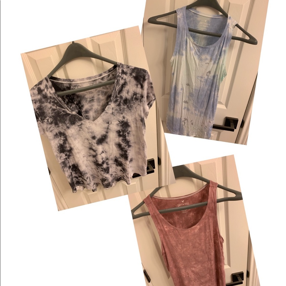 (3) American Eagle tops